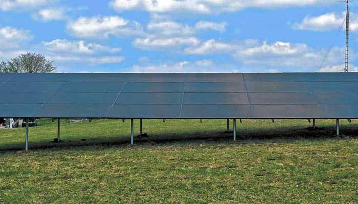 Agricultural solar panels installed by Shinnova for sustainable energy in rural areas