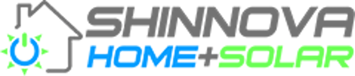 Shinnova Home & Solar logo with house and power button icon